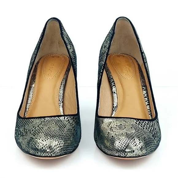 Anthropologie Corso Como Anya Pumps Metallic Lace 7.5 - Picture 4 of 14